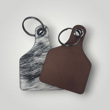 Load image into Gallery viewer, Genuine Cowhide Keychain | Western Cowhide Key Fob | Hair on Hide Keychain | Cowgirl Gift | Ranch Keychain | Western Accessories