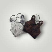 Load image into Gallery viewer, Genuine Cowhide Keychain | Western Cowhide Key Fob | Hair on Hide Keychain | Cowgirl Gift | Ranch Keychain | Western Accessories
