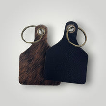 Load image into Gallery viewer, Genuine Cowhide Keychain | Western Cowhide Key Fob | Hair on Hide Keychain | Cowgirl Gift | Ranch Keychain | Western Accessories