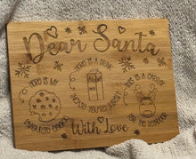 Load image into Gallery viewer, Santa Tray | Treats for Santa Tray | Santa Treat Tray | Milk & Cookies Tray | Christmas Tradition | Christmas Eve | Custom Tray