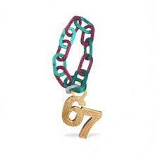 Load image into Gallery viewer, Elf 67 Chain | 67 Necklace | Elf Accessory – Funny Elf Prop | Number Chains for Elf | Holiday Elf Antics | Christmas Countdown Accessories | 3D Printed | 67 Chain