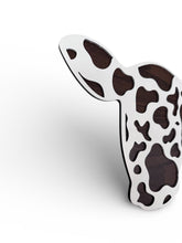 Load image into Gallery viewer, Personalized Cow Head Wall Decor | Farmhouse Cow Sign | Custom Family Name Western Decor