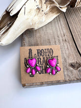 Load image into Gallery viewer, Western Heart Stone Stud Earrings
