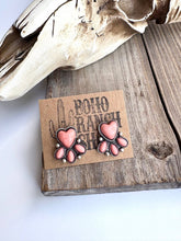Load image into Gallery viewer, Western Heart Stone Stud Earrings
