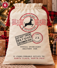 Load image into Gallery viewer, Personalized Santa Sack | North Pole Express Christmas Gift Bag | 9 Designs
