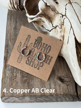 Load image into Gallery viewer, Dainty Western Style Horseshoe with Rhinestone Earrings
