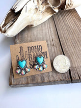 Load image into Gallery viewer, Western Heart Stone Stud Earrings
