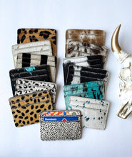 Load image into Gallery viewer, Western Cowhide Credit Card Holder - Money holder
