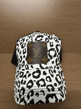 Load image into Gallery viewer, Upcycled | Trucker Hat | Leopard Print Hat| Patch Trucker Hat | Baseball Cap
