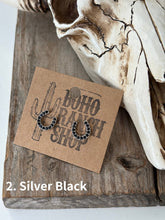 Load image into Gallery viewer, Dainty Western Style Horseshoe with Rhinestone Earrings
