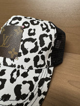 Load image into Gallery viewer, Upcycled | Trucker Hat | Leopard Print Hat| Patch Trucker Hat | Baseball Cap

