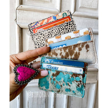Load image into Gallery viewer, Western Cowhide Credit Card Holder - Money holder
