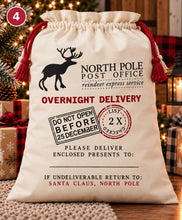 Load image into Gallery viewer, Personalized Santa Sack | North Pole Express Christmas Gift Bag | 9 Designs
