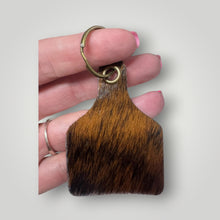 Load image into Gallery viewer, Genuine Cowhide Keychain | Western Cowhide Key Fob | Hair on Hide Keychain | Cowgirl Gift | Ranch Keychain | Western Accessories
