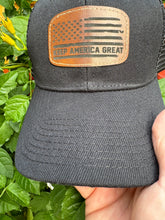 Load image into Gallery viewer, Keep America Great | Trucker Hat | Trump 2024 | Trump | Vance | Patch Trucker Hat | Trump Hat | Baseball Cap
