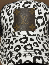Load image into Gallery viewer, Upcycled | Trucker Hat | Leopard Print Hat| Patch Trucker Hat | Baseball Cap
