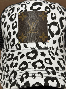 Upcycled | Trucker Hat | Leopard Print Hat| Patch Trucker Hat | Baseball Cap