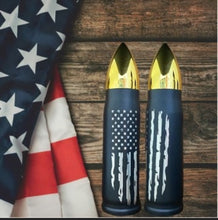 Load image into Gallery viewer, American Flag Powder Coated Bullet Thermos

