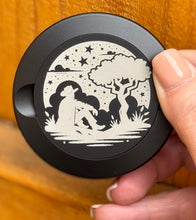 Load image into Gallery viewer, Zyn Nicotine Pouch Tin | Snus Tin | Engraved Cowboy Under Night Sky | Aluminum Nicotine Pouch Tin | Zyn Tin
