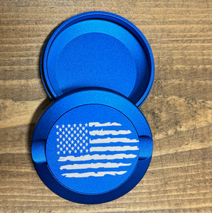 Zyn Nicotine Pouch Tin | Snus Tin | Engraved American Flag | Aluminum Nicotine Pouch Tin | Zyn Tin