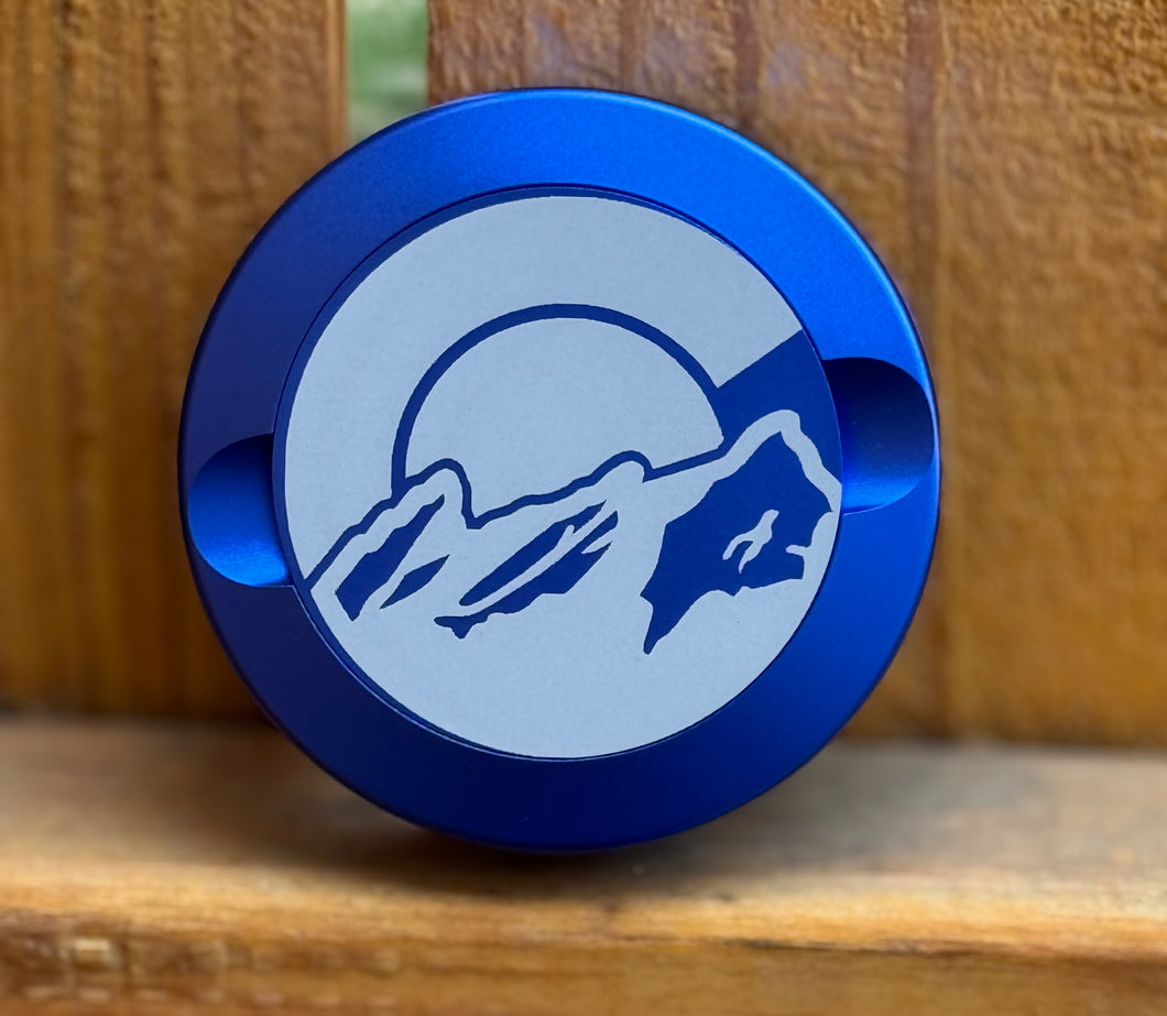 Zyn Nicotine Pouch Tin | Snus Tin | Engraved Colorado Flag Mountain and Sun | Aluminum Nicotine Pouch Tin | Zyn Tin