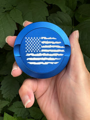 Nicotine Pouch Tin | Snus Tin | Engraved American Flag | Aluminum Nicotine Pouch Tin