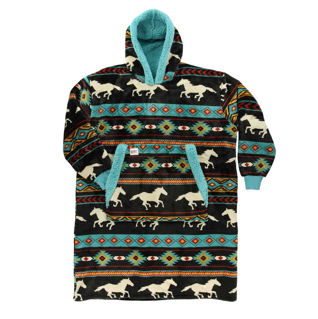 Horse Fair Isle Blanket Hoodie