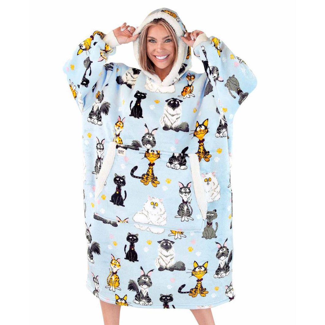 Cattitude Blanket Hoodie