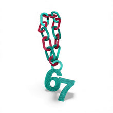 Load image into Gallery viewer, Elf 67 Chain | 67 Necklace | Elf Accessory – Funny Elf Prop | Number Chains for Elf | Holiday Elf Antics | Christmas Countdown Accessories | 3D Printed | 67 Chain
