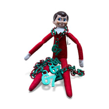 Load image into Gallery viewer, Elf 67 Chain | 67 Necklace | Elf Accessory – Funny Elf Prop | Number Chains for Elf | Holiday Elf Antics | Christmas Countdown Accessories | 3D Printed | 67 Chain
