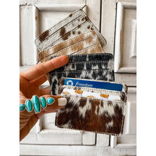 Load image into Gallery viewer, Western Cowhide Credit Card Holder - Money holder
