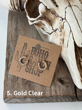 Load image into Gallery viewer, Dainty Western Style Horseshoe with Rhinestone Earrings
