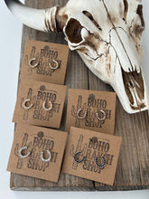 Load image into Gallery viewer, Dainty Western Style Horseshoe with Rhinestone Earrings
