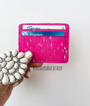 Load image into Gallery viewer, Western Cowhide Credit Card Holder - Money holder
