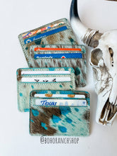 Load image into Gallery viewer, Western Cowhide Credit Card Holder - Money holder
