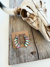 Load image into Gallery viewer, Western Concho Semi Stone Stud Earrings

