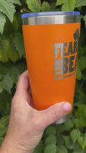 Load and play video in Gallery viewer, 20oz Laser Engraved Tumbler | Wirehaired Pointing Griffon | Fear the Beard | Custom Tumbler | Personalized
