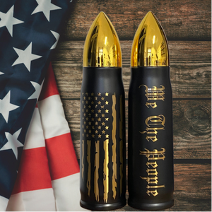 American Flag, We the People Powder Coated Bullet Thermos