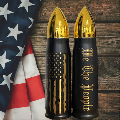 American Flag, We the People Powder Coated Bullet Thermos