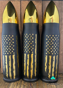 American Flag Powder Coated Bullet Thermos